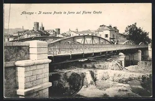 AK Albenga, Il nuovo Ponte in ferro sul Fiume Centa