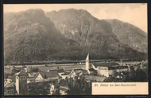 AK Bad Reichenhall, Ortsansicht aus der Vogelschau