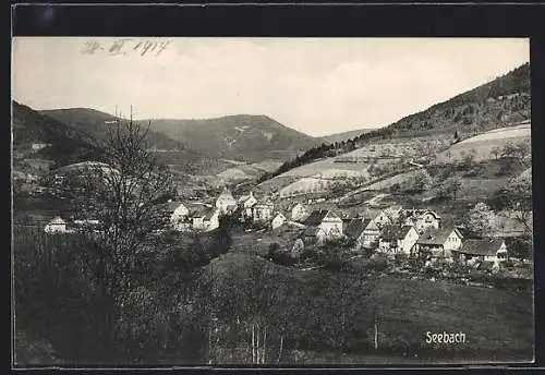 AK Seebach / Ottenhöfen, Ortsansicht mit Umgebung