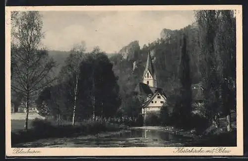 AK Blaubeuren, Klosterkirche mit Blau