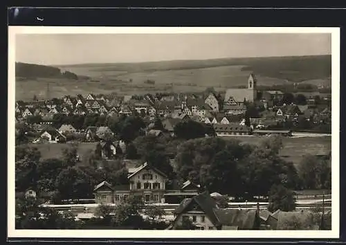 AK Riedlingen a. d. Donau, Teilansicht mit Kirche