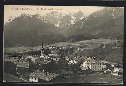 AK Mieders, Gesamtansicht mit Blick nach Telfes