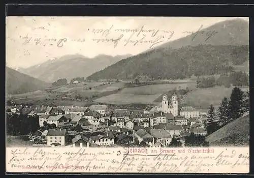 AK Steinach, Ortsansicht mit G`schnitzthal