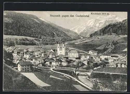 AK Steinach, Teilansicht gegen das Gschnitztal, Kirchdach