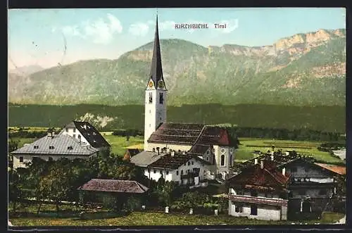 AK Kirchbichl /Tirol, Ortspartie mit Kirche