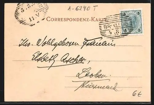 AK Rattenberg /Tirol, Uferpartie mit Ruine