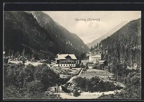 AK Ginzling, Kroll`s Gasthof Alt-Ginzling