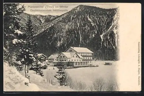 AK Plansee /Tirol, Planseehotel im Winter