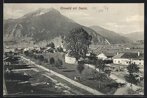 AK Ehrwald, Ortspartie mit Daniel