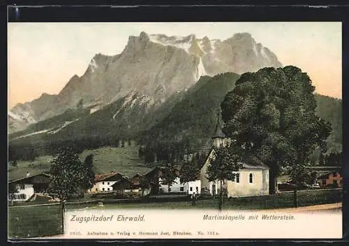 AK Ehrwald, Martinskapelle mit Wetterstein