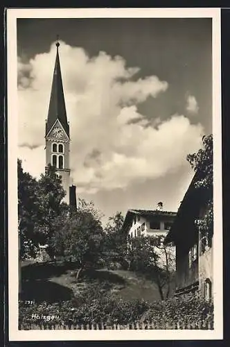 AK Holzgau im Lechtal, Blick zur Kirche