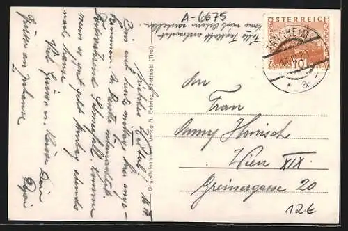 AK Tannheim, Gasthof und Pension zur Post