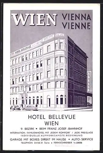 AK Wien, Hotel Bellevue