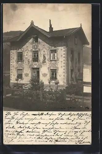AK Kirchberg /Tirol, Altes Haus mit bemalter Fassade