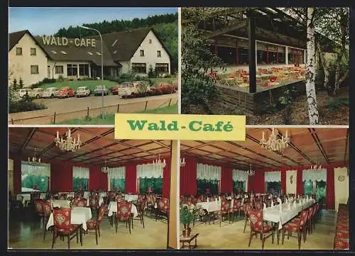 AK Bonn-Holzlar, Hotel-Restaurant Wald-Cafe, Am Rehsprung, Innenansichten