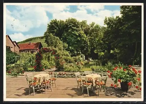 AK Walporzheim /Ahr, Hotel Sanct Peter, Rosengarten