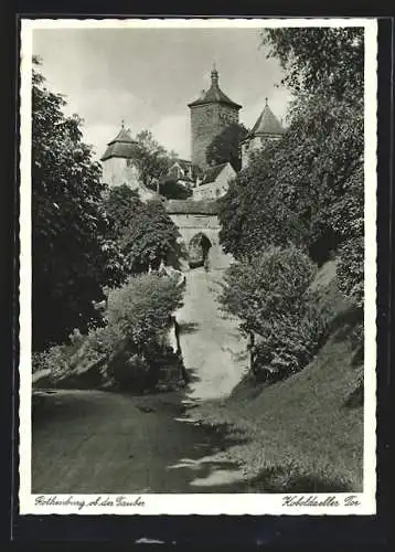 AK Rothenburg ob der Tauber, Blick zum Koboldzeller Tor