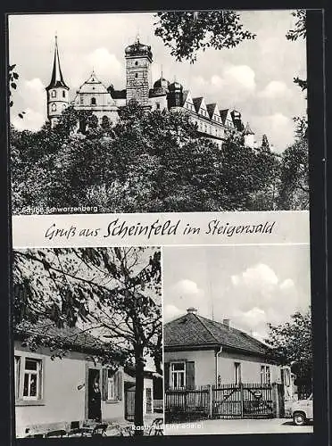 AK Scheinfeld im Steigerwald, Schloss Schwarzenberg, Rasthaus und Einsiedelei