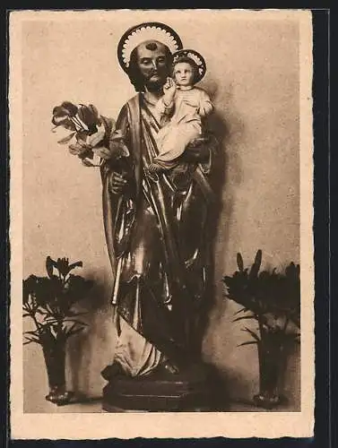 AK Eltmann, Statuette des St. Josef in der Stadtpfarrkirche