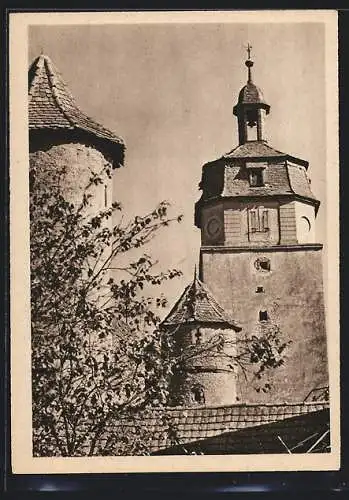 AK Mainbernheim /Ufr., Teilansicht der Stadtmauer