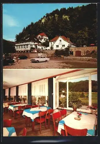 AK Behringersmühle /Fränkische Schweiz, Café-Pension-Restaurant Frankengold, mit Speisezimmer