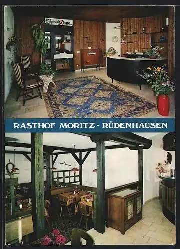 AK Rüdenhausen /Steigerwald, Hotel-Restaurant Rasthof Moritz, Innenansichten, Inh. Karl Moritz