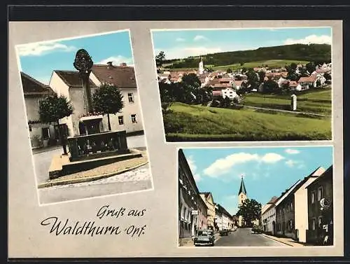 AK Waldthurn /Opf., Ortsansicht mit Kirche, Strassenpartie