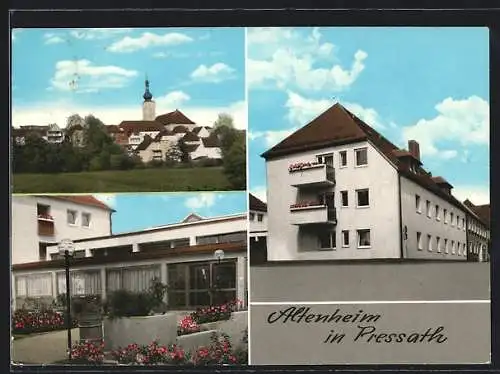 AK Pressath, Ortsansicht mit Altenheim, Kirche