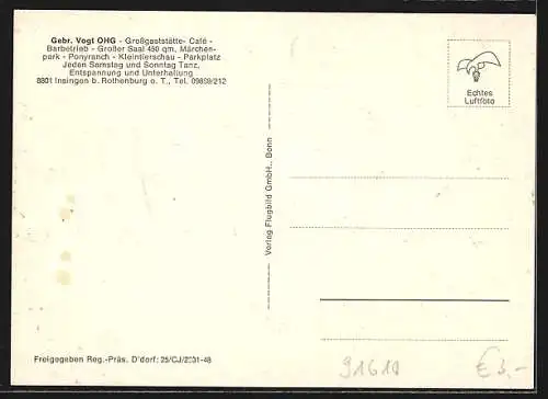 AK Insingen b. Rothenburg, Grossgaststätte Gebr. Vogt OHG