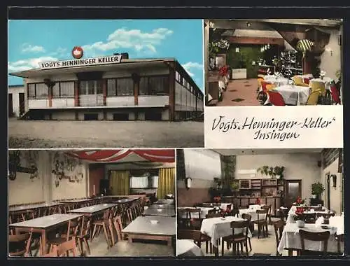 AK Insingen, Gasthaus Vogts. Henninger-Keller