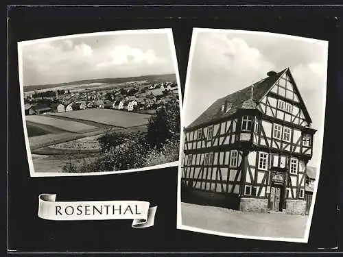 AK Rosenthal / Hessen, Rathaus, Ortsansicht aus der Vogelschau