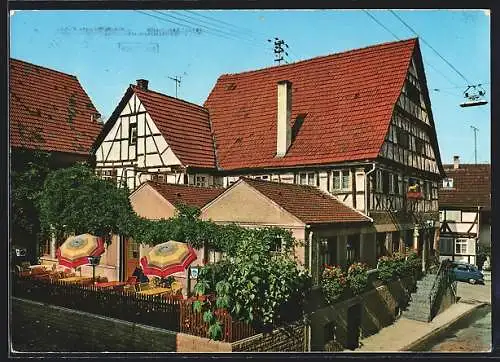 AK Strümpfelbach i. R., Gasthof u. Metgerei Lamm, Bes. A. Grötzinger