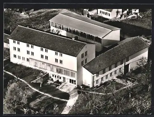 AK Stuttgart in Oberaichen, Berufsgenossenschaftliches Schulungsheim aus der Vogelschau