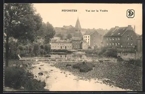AK Pepinster, Vue sur la Vesdre
