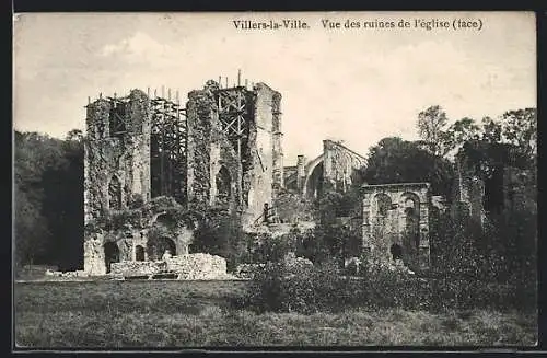 AK Villers-la-Ville, Vue des ruines de l`église face