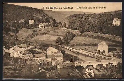 AK La Roche en Ardenne, Panorama vers la Tranchée