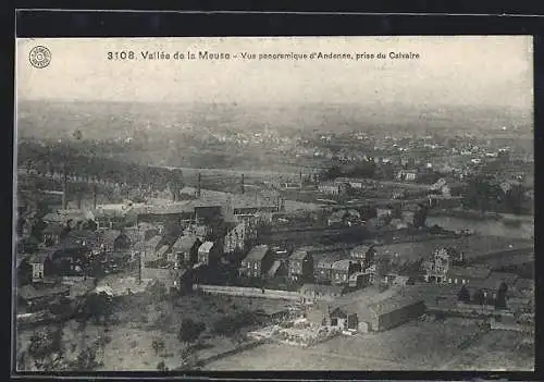 AK Andenne, Vallée de la Meuse, Vue panoramique prise du Calvaire