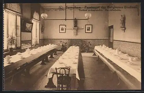 AK Saventhem, Pensionnat des Religieuses Ursulines, section préparatoire, un réfectoire