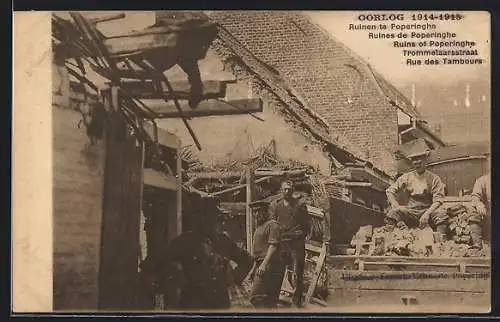 AK Poperinghe, Ruinen, Oorlog 1914-15
