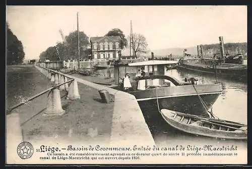 AK Liége, Bassin de Coronmeuse, Entrée du canals de Liége-Maestricht