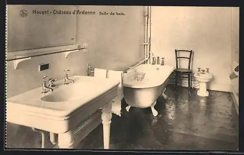 AK Houyet, Hotel du Château d`Ardenne, Salle de bain