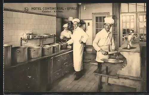 AK Ypres, Hotel Continental, Cuisine