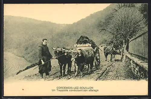 AK Cordemois-lez-Bouillon, Un Trappiste conduisant son attelage