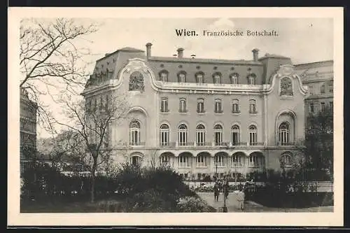 AK Wien, An der Französischen Botschaft