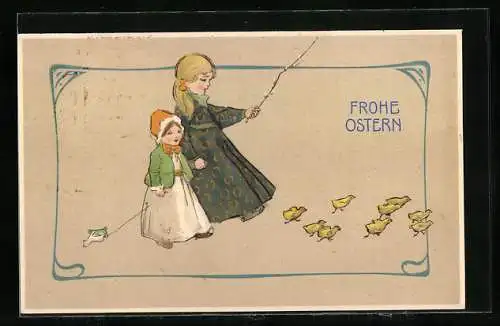 Präge-AK Kleine Schwestern folgen zu Ostern den Küken