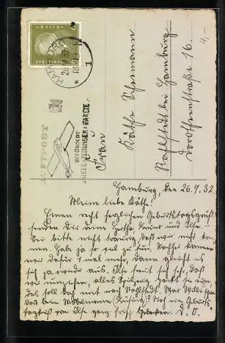 Künstler-AK Kleines Mädchen mit Brief am Kaffeetisch zum Geburtstag