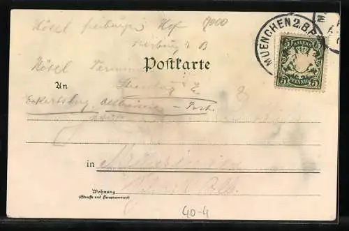 Lithographie München, Bräuhaus-Carrée, Trinkerhumor