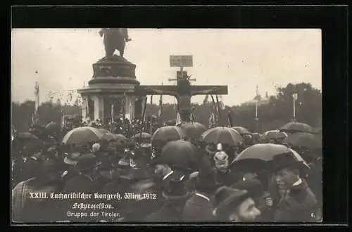 AK Wien, XXII. Eucharistischer Kongress 1912, Festprozession, Tiroler
