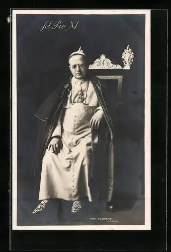 AK Portrait von Papst Pius XI. in Robe