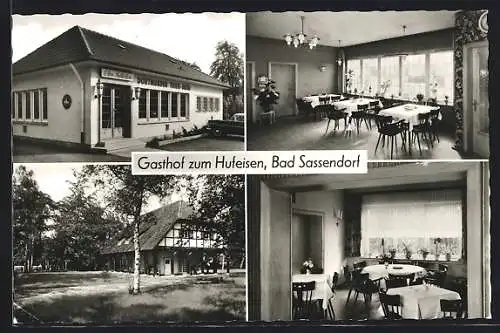 AK Bad Sassendorf, Gasthof zum Hufeisen, Kaiserstrasse, Aussen- u. Innenansichten